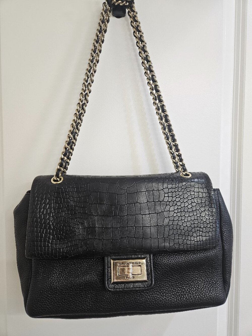 Karl Lagerfeld Large Agyness Flap Bag